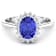 1.63ctw Violet Tanzanite and Diamond 14K White Gold Halo Ring