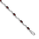 Rhodium Over 14k White Gold Fancy Diamond and Garnet Bracelet