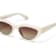 QUAY "NARROW DOWN" Bone Cat Eye Frames / Brown Polarized
Lenses Sunglasses
