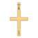 14k Yellow Gold Polished Diamond Cross Pendant