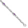 Rhodium Over 10k White Gold Amethyst 4 Stone Bracelet