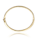 CZ Bezel Set Bangle Bracelet In 14K Gold Over Brass