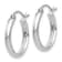 Rhodium Over 14k White Gold 13/16" Hoop Earrings