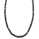 Black Spinel and Diamond Washer Sterling Silver Necklace 75.00ctw