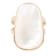 Barse Mother-Of-Pearl Open-Design Statement Ring In Bronze