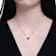 Sapphire Color CZ Heart-Shape Solitaire Necklace In 14K Gold Over Brass