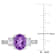 Amethyst and Diamond 14K White Gold 3-Stone Ring 2.06ctw