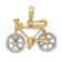 14k Two-tone Gold 3D Bicycle with Moveable Tires Charm