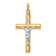 14k Two-tone Gold INRI Crucifix Pendant