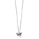 Rhodium Over Sterling Silver Amethyst, Iolite, and Diamond Dragonfly
18" with 2" Extension Necklace