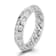 Sterling Statements Rhodium Over Sterling Silver CZ Knife Edge Checkered
Band Ring
