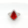 6.65 Cts Rhodochrosite and 0.45 Cts White Diamond Ring in 14K WG