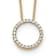 10k Yellow Gold 0.25 ctw Diamond Circle Pendant with 18 inch Cable Chain