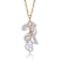 Pear Shape Freshwater Pearl Solitaire Pendant In 14K Gold Over Sterling Silver
