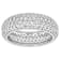 CZ Stackable Band Ring Set in Rhodium Over Brass