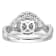 Rhodium Over 14K White Gold Lab Grown Diamond Cluster Engagement Ring 0.758ctw