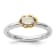 14K Yellow Gold Over Sterling Silver Stackable Expressions Moonstone
Polished Ring