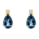 6x4mm Pear Shape London Blue Topaz with Diamond Accents 14k Yellow Gold
Stud Earrings