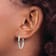 Rhodium Over 14k White Gold 15/16" Polished Oval Tube Hoop Earrings