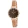 Roberto Bianci Women's Billare Brown Dial, Rose Stainless Steel Watch