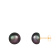 14k Yellow Gold 9-10mm Black Freshwater Pearl Stud Earrings