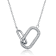 Interlocking Link CZ Pave Necklace In Sterling Silver