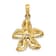 14k Yellow Gold Textured Starfish Charm