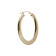 18K Yellow Gold Over Sterling Silver Fancy Pave' & Polished
1-1/2" Oval Hoop Earrings