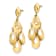 14K Yellow Gold Polished and Brushed Post Dangle Chandelier Earrings
