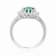 Heart Shape Lab Created Emerald with White Topaz Accents Sterling Silver
Ring, 0.93ctw