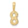 14K Yellow Gold Diamond Number 8 Pendant