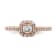 14K Rose Gold Lab Grown Diamond Complete Engagement Ring 0.767ctw
