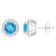 7mm Round Swiss Blue Topaz And White Topaz Accent Rhodium Over Sterling
Silver Halo Stud Earrings