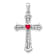 Rhodium Over 10k White Gold Heart Cross Pendant with 0.13 ctw Ruby and
0.20 ctw Diamond