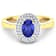 0.91ctw Violet Tanzanite and Diamond 14K Yellow Gold Halo Ring