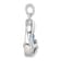 Rhodium Over Sterling Silver Polished Crystal Dolphin Pendant