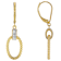 Diamond Station Link Dangle Earrings With Rope Design