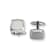 Stainless Steel Brushed And Polished Taperd Edge Cuff Links