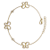 White Mother-Of-Pearl Butterfly Link Bracelet In 14K Gold Over Sterling Silver