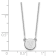 Rhodium Over 14k White Gold Tiny Circle Block Letter V Initial Pendant
Cable Link 18 Inch Necklace