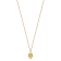 14K Yellow Gold Polished Diamond-cut Green Enamel Tiger Necklace
