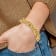 14K Yellow Gold Polished and Textured Fancy Link Bracelet