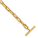 14K Yellow Gold Paperclip Link 7.5 Inch Toggle Bracelet