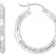 Diamond-Cut Hoop Earrings In Sterling Silver 0.6"
