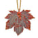 Iridescent Copper Dipped Full Moon Maple Leaf with 20 Inch Gold-tone Necklace