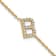 14k Yellow Gold Diamond Sideways Letter B Bracelet