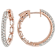 Morganite And White Zircon Hoop Earrings In 18K Rose Gold Over Sterling
Silver 3.34ctw