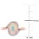 1ct Blue Ethiopian Opal And 0.14ctw Diamond 10k Rose Gold Halo Ring