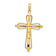 14K Two-tone Gold  Diamond Cross Pendant