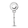 Sterling Silver Rhodium-plated LogoArt Iowa State University Small
Dangle Bead